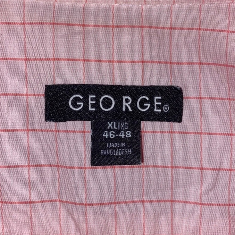 Men’s George XL Dress Shirt (Pink) Size 46-48